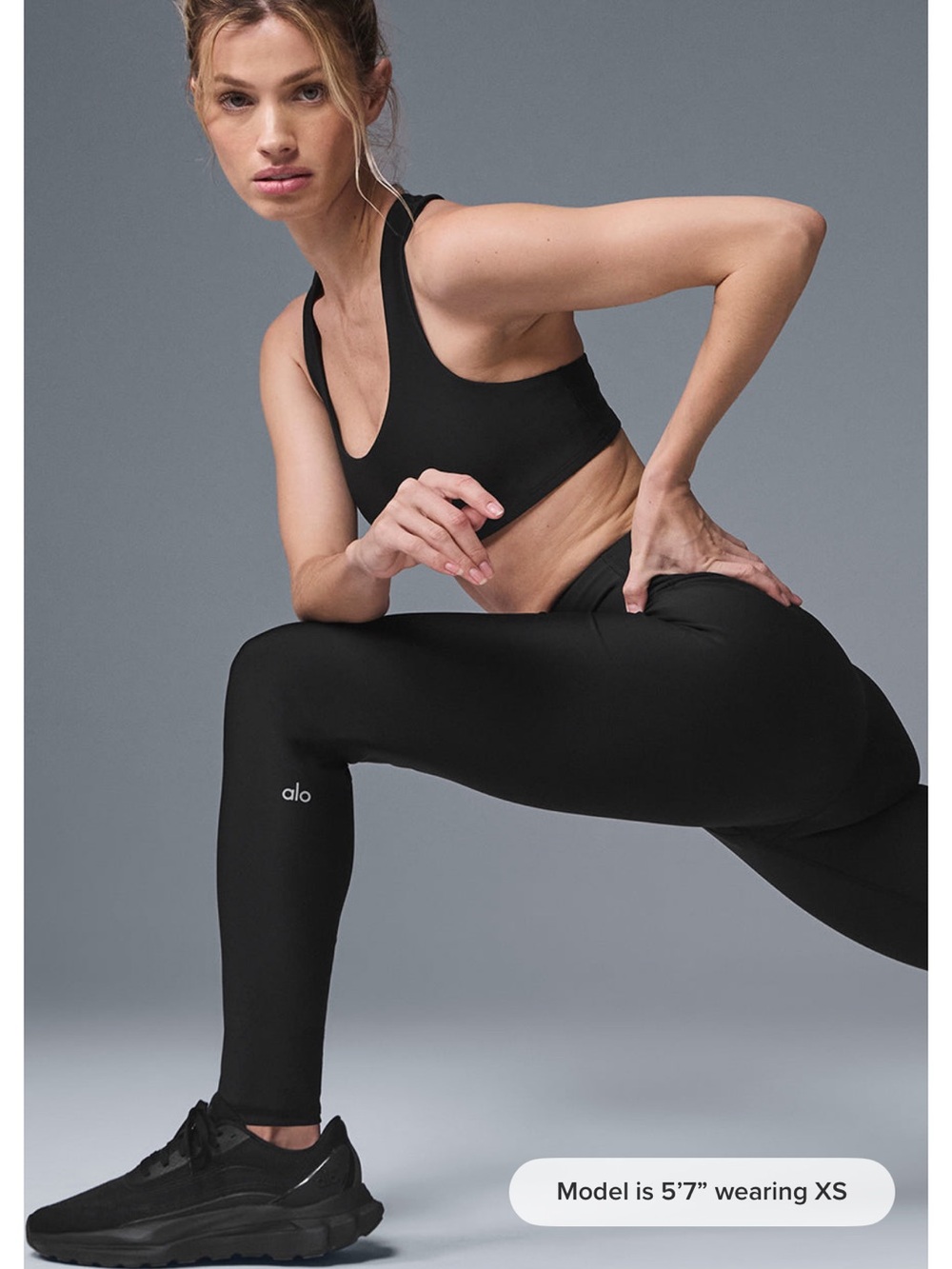 Alo High-Waist Black Airlift Leggings- size Large
